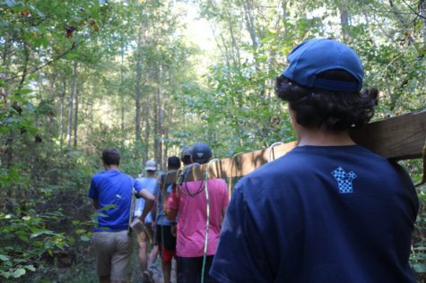 Seniors work together during initiatives. Photo by Katlyn Burchar