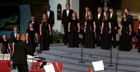 Mr. Galera directs Opus in concert at the Battle Creek Tabernacle 