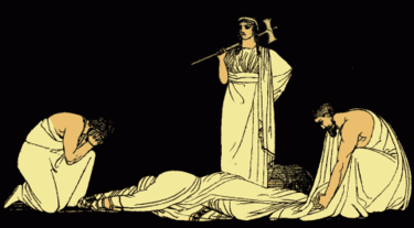The Murder of Agamemnon Illustration